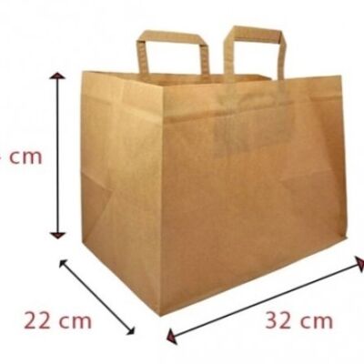 Brown kraft paper tote bag Size 4