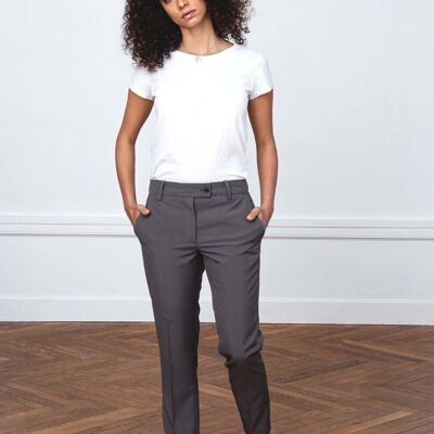 Pantalon de tailleur cigarette - Bleu - 34