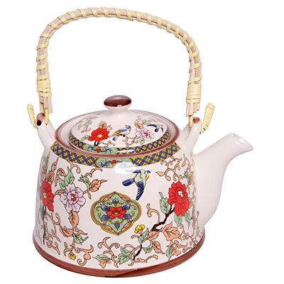 Ceramic teapot with filter and bamboo handle. Capacity: 800ml AT-393-1