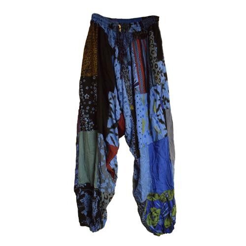 Aladdin pants, patchwork, assorted colours, large unisex (AH0071)