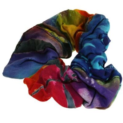 Hair scrunchie patchwork, assorted (AH013)