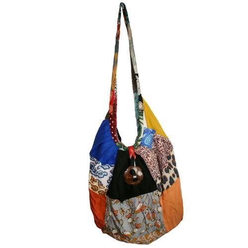 Bag patchwork with coconut button (AH015)