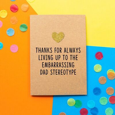 Lustige Vatertagskarte | Peinliches Papa-Stereotyp