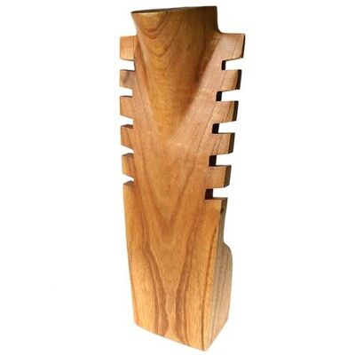 Necklace holder with slats, natural colour, 40cm ht (AR1807)