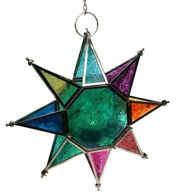 Lantern hanging star multicoloured (ASH1730)