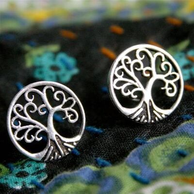 Ear studs, tree of life (ASH17310)