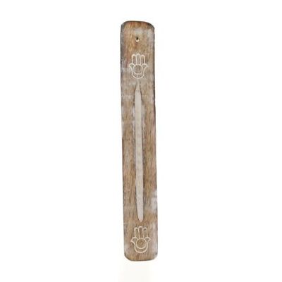Wooden incense holder/ashcatcher, hamsa hand (ASH2040)
