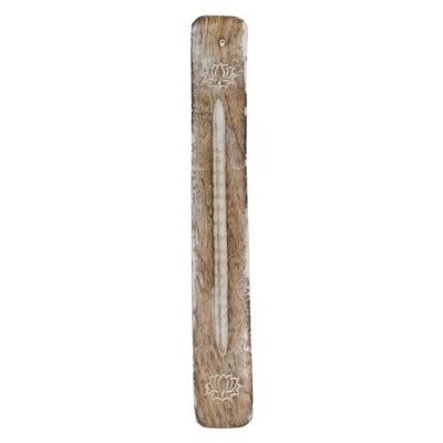 Wooden incense holder/ashcatcher, lotus (ASH2041)
