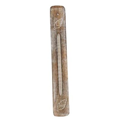 Wooden incense holder/ashcatcher, leaf (ASH2043)
