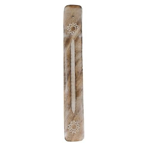 Wooden incense holder/ashcatcher, sun (ASH2046)
