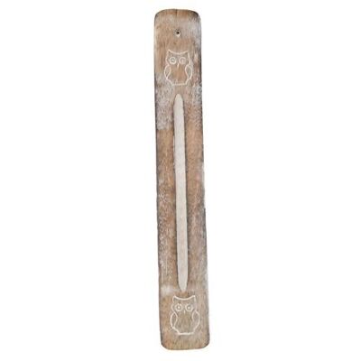 Wooden incense holder/ashcatcher, owl (ASH2048)