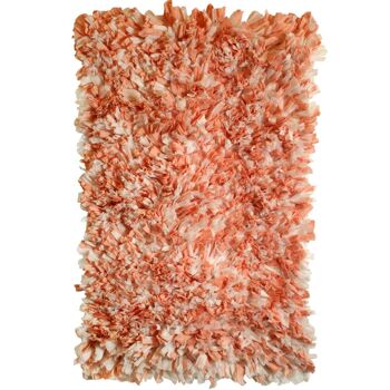 Tapis recyclé moelleux, rose et orange (ASH2071) 2