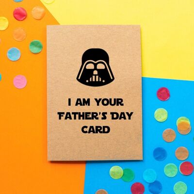 Divertente biglietto per la festa del papà di Darth Vader | Sono il biglietto per la festa di tuo padre.