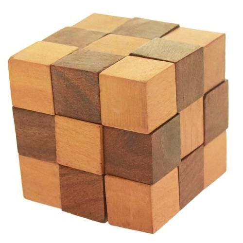 Wooden puzzle cube game sheesham & papri wood 5x5x5 (ASH2206)