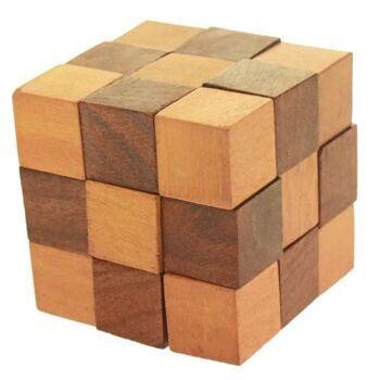 Puzzle en bois cube jeu sheesham & papri bois 5x5x5 (ASH2206) 1