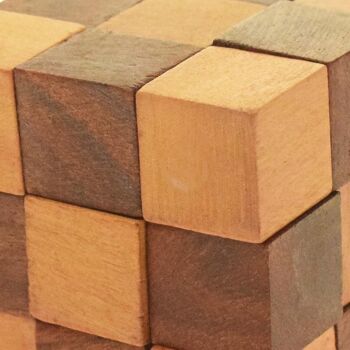 Puzzle en bois cube jeu sheesham & papri bois 5x5x5 (ASH2206) 3