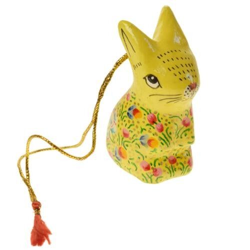 Hanging decoration, papier maché, rabbit yellow (ASH2237)