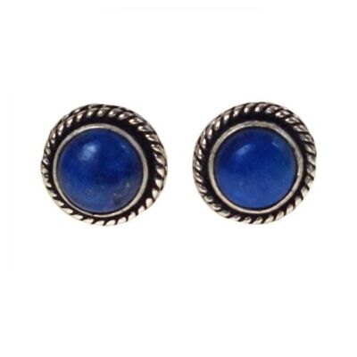 Ear studs with lapiz, blue (ASH2283)