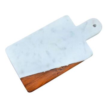 Planche à découper alimentaire, bois et marbre, rectangle (ASH270) 1