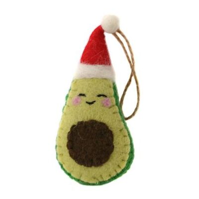 Hanging decoration, felt Santa Avocado (ASHF03)