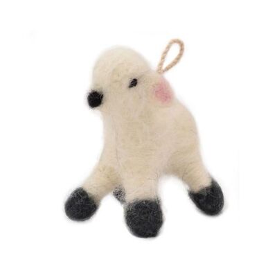 Hanging decoration, felt sheep (ASHF17)