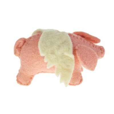 Hanging decoration, felt flying pig (ASHF45)