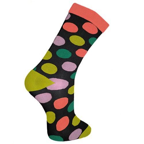 Bamboo socks, polka dots, Shoe size: UK 7-11, Euro 41-47 (ASP056LAR)