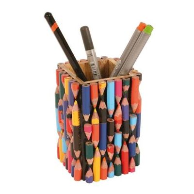 Pen/pencil pot, recycled crayons (ASP1461)