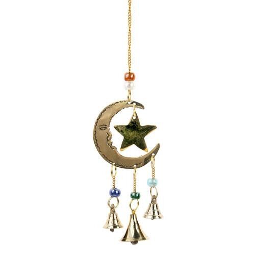 Brass chime moon and star (ASP16702)
