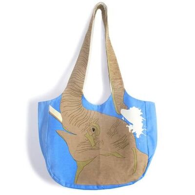 Shoulder bag, cotton, elephant (ASP1911)
