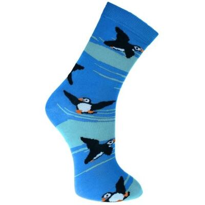 Bamboo socks, puffins, Shoe size: UK 7-11, Euro 41-47 (ASP2002LAR)