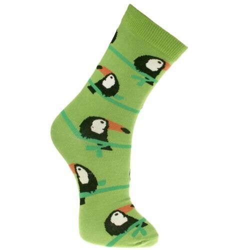 Bamboo socks, toucans, Shoe size: UK 3-7, Euro 36-41 (ASP2004MED)