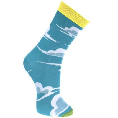 Bamboo socks, clouds, Shoe size: UK 3-7, Euro 36-41 (ASP2012MED)