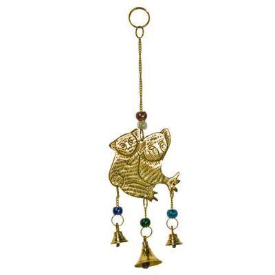 Brass chime koala and baby (ASP20214)