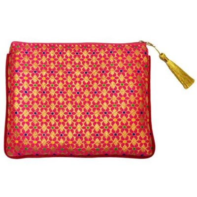Carry/pouch bag, pink floral (ASP2173)