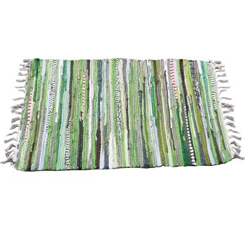 Tapis chiffon, matière recyclée, vert 50x90cm (ASP2182) 2