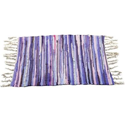 Rag rug, recycled material, purple 50x90cm (ASP2183)