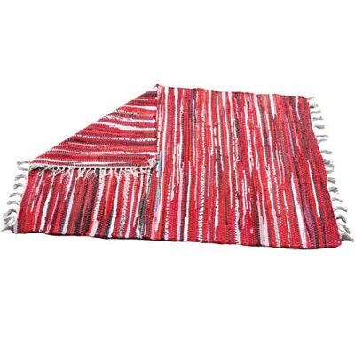 Rag rug, recycled material, red 80x120cm (ASP2186)