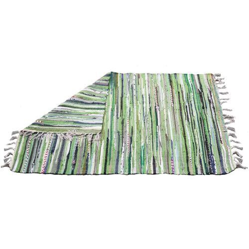 Rag rug, recycled material, green 80x120cm (ASP2187)