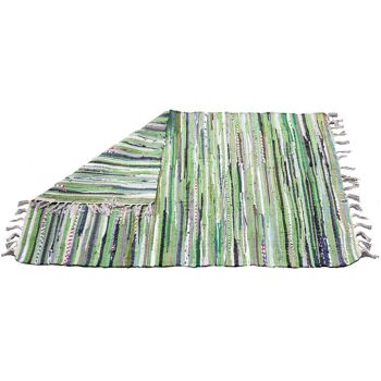 Tapis chiffon, matière recyclée, vert 80x120cm (ASP2187) 2