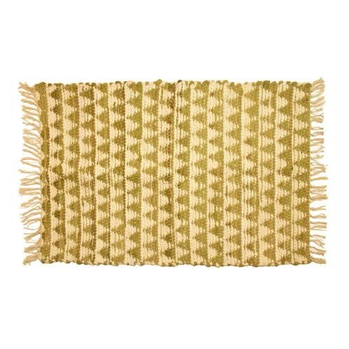 Chindi rag rug recycled cotton handmade olive 60x90cm (ASP2215)