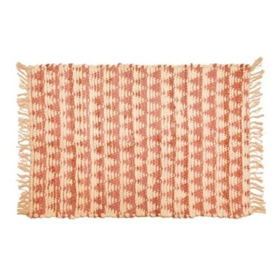 Chindi rag rug recycled cotton handmade pink 60x90cm (ASP2218)