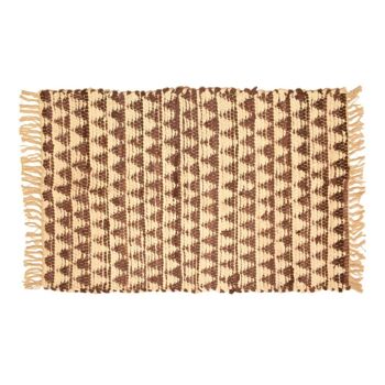 Tapis Chindi rag coton recyclé fait main marron 60x90cm (ASP2219) 2