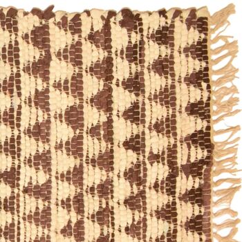 Tapis Chindi rag coton recyclé fait main marron 60x90cm (ASP2219) 4