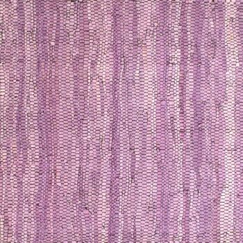 Tapis Rag cuir recyclé fait main violet 100x150cm (ASP2230) 5