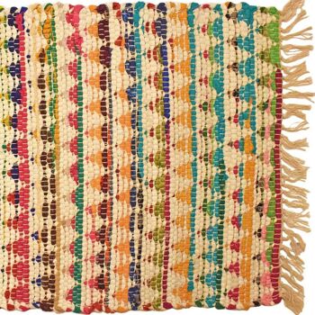 Tapis Chindi rag coton recyclé fait main triangles multicolores 100x150cm (ASP2290) 4