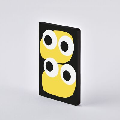 Jim - Graphic M | nuuna Notebook A5 | 3.5 mm dot grid | 176 numbered pages | 120 g premium paper | leather black | sustainably produced in Germany