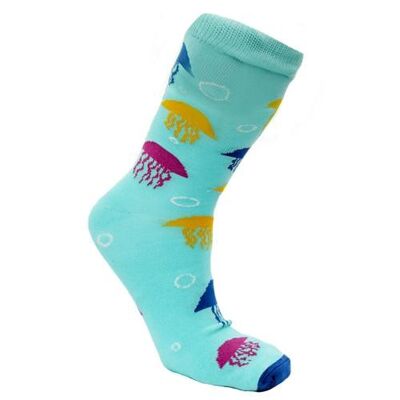 Bamboo socks, jellyfish, Shoe size: UK 7-11, Euro 41-47 (ASP2806LAR)