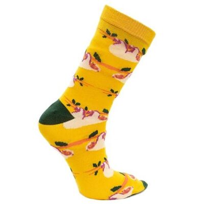 Bamboo socks, sloths, Shoe size: UK 3-7, Euro 36-41 (ASP2808MED)