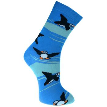 3 paires de chaussettes en bambou, macareux toucans chardonnerets, Pointure : UK 7-11, Euro 41-47 (ASPA02LAR) 4